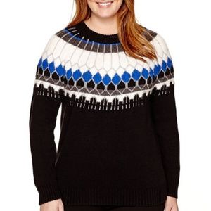 a.n.a Long-Sleeve Fairisle Pullover Sweater